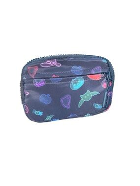 Neon Halloween Print Zip Pouch Wallet - Navy